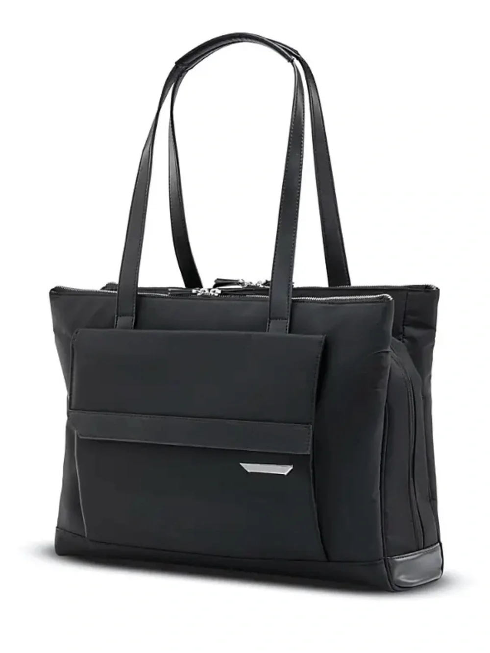Samsonite Black Nylon Tote with Leather-Style Straps